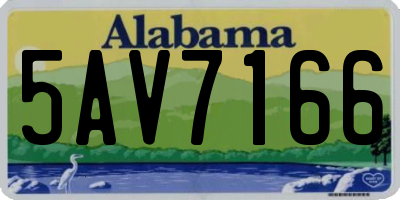 AL license plate 5AV7166