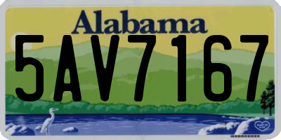 AL license plate 5AV7167