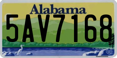 AL license plate 5AV7168