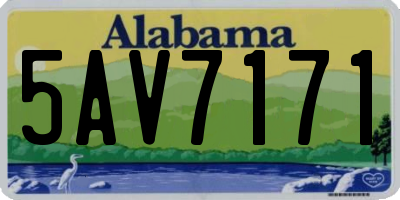 AL license plate 5AV7171