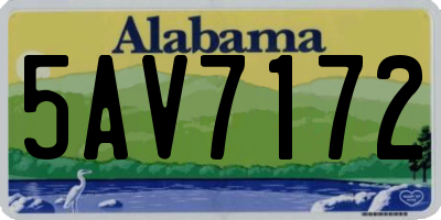 AL license plate 5AV7172