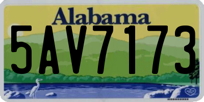 AL license plate 5AV7173