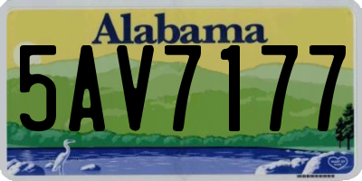 AL license plate 5AV7177