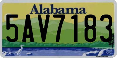 AL license plate 5AV7183