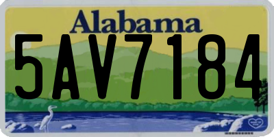 AL license plate 5AV7184
