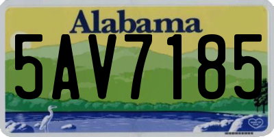 AL license plate 5AV7185