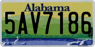 AL license plate 5AV7186