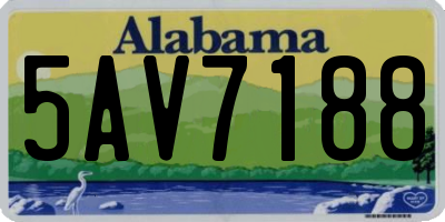 AL license plate 5AV7188