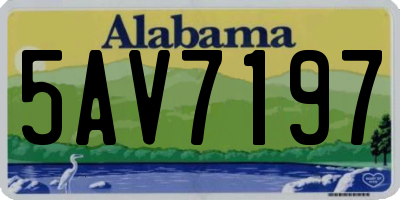 AL license plate 5AV7197