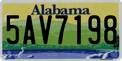 AL license plate 5AV7198
