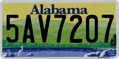 AL license plate 5AV7207