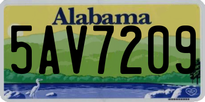 AL license plate 5AV7209
