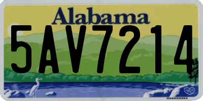 AL license plate 5AV7214