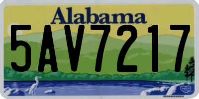 AL license plate 5AV7217