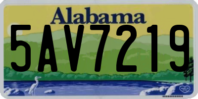 AL license plate 5AV7219