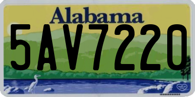 AL license plate 5AV7220
