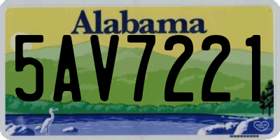 AL license plate 5AV7221