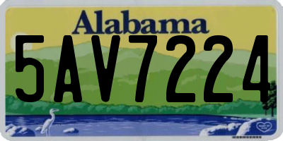 AL license plate 5AV7224