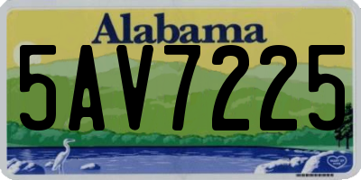 AL license plate 5AV7225