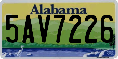 AL license plate 5AV7226