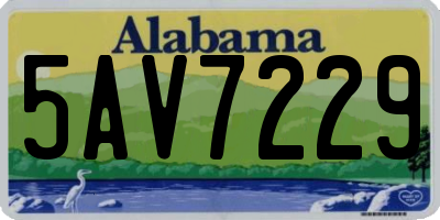 AL license plate 5AV7229