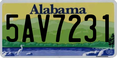 AL license plate 5AV7231