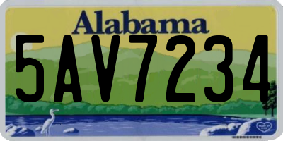 AL license plate 5AV7234