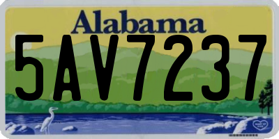 AL license plate 5AV7237