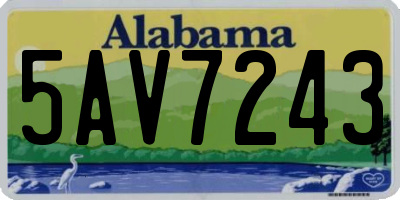 AL license plate 5AV7243