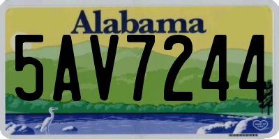 AL license plate 5AV7244