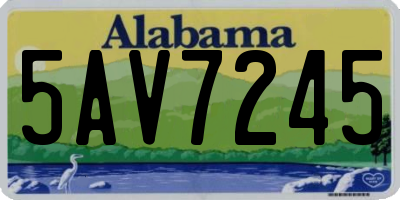 AL license plate 5AV7245