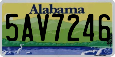 AL license plate 5AV7246