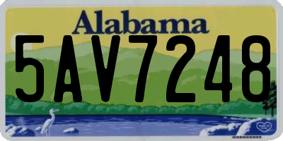 AL license plate 5AV7248