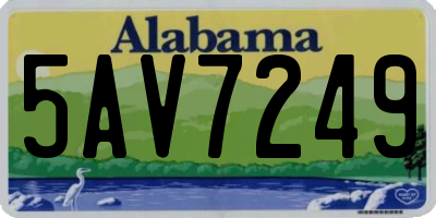 AL license plate 5AV7249