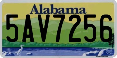 AL license plate 5AV7256