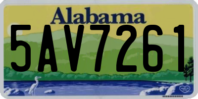 AL license plate 5AV7261