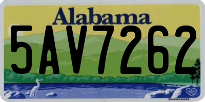 AL license plate 5AV7262