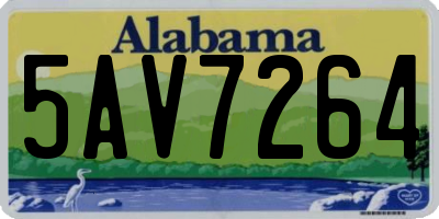 AL license plate 5AV7264