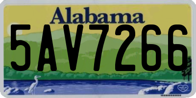 AL license plate 5AV7266