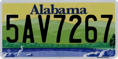 AL license plate 5AV7267