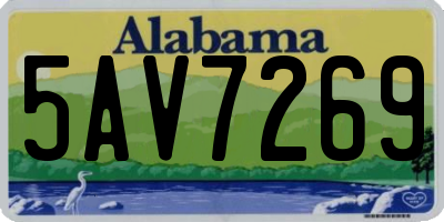 AL license plate 5AV7269