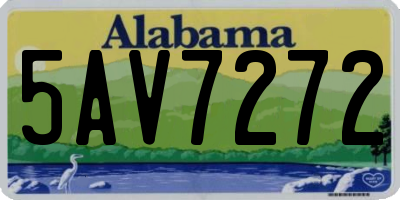 AL license plate 5AV7272