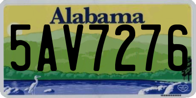AL license plate 5AV7276