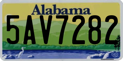 AL license plate 5AV7282
