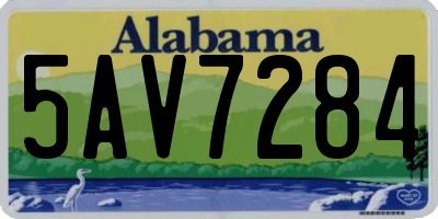 AL license plate 5AV7284