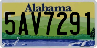 AL license plate 5AV7291