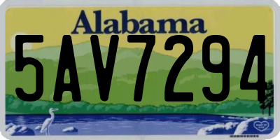 AL license plate 5AV7294