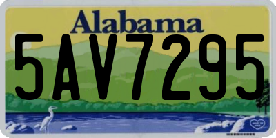 AL license plate 5AV7295