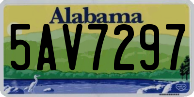 AL license plate 5AV7297