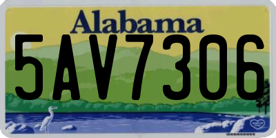 AL license plate 5AV7306